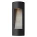 Luna 16" High Satin Black Socketed Outdoor Wall Light