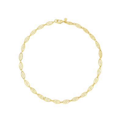 Fashionbox Kette Messing oval vergoldet Image