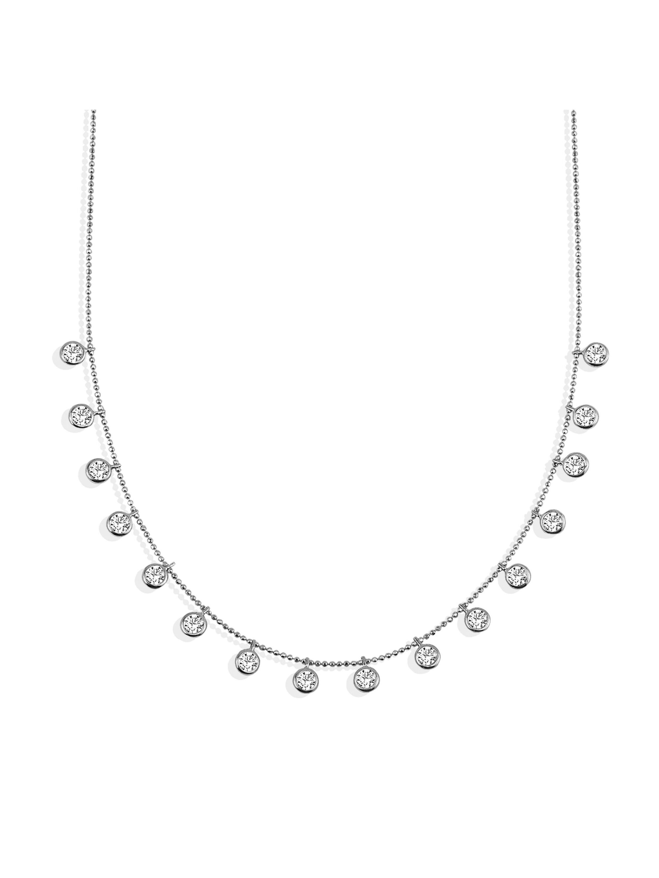 Dkeniz Anhänger mit Kette 925/- Sterling Silber funkelnde Halskette