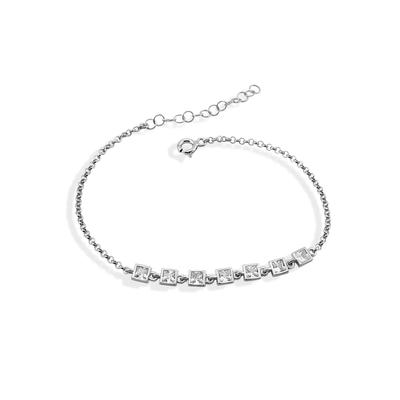Dkeniz Armband 925/- Sterling Silber Tennisarmband viereckig Image