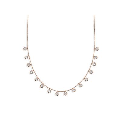 Dkeniz Anhänger mit Kette 925/- Sterling Silber rosévergoldet funkelnde Halskette Image