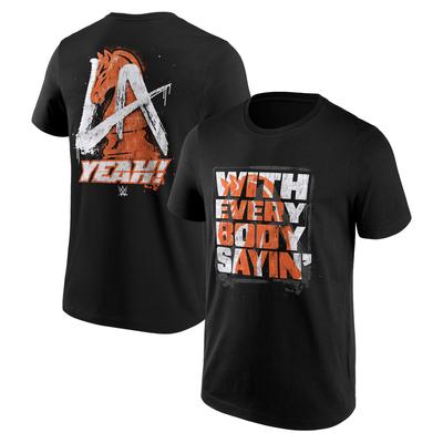 WWE LA Knight With Everybody Sayin' T-Shirt – Schwarz – Herren Image