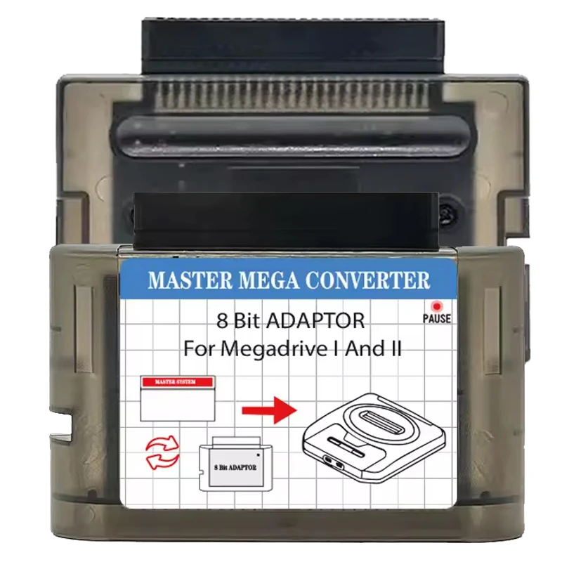 Adaptateur Master System, convertisseur de cartouche de jeu 8 bits pour SEGA Mega Drive, adaptateur 16 bits pour console de jeu vidéo I/II 1ère/2ème génération