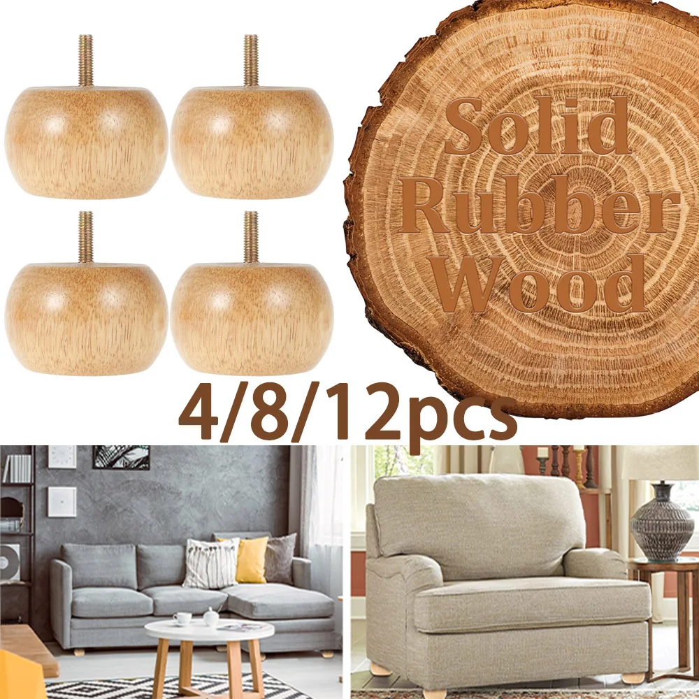 4/8/12 pièces pieds de meubles en bois massif canapé armoires pieds carré lit Table chaise pieds de remplacement accessoires de meubles de maison