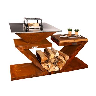 BlackForestSteel »FyrR Island Zenith Corten 85« Plancha Grill 85x85 cm Image