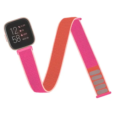 Nylon Sport Adjustable Ankle/Arm Bands for Fitbit Smartwatch - Compatible with Versa 2
