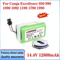 Batteria agli ioni di litio da 14,4 V 12800 mAh per Cecotec Conga Excellence 950 990 1090 Ecovacs Deebot DN621 601/605 Eufy RoboVac 35C i7 V710