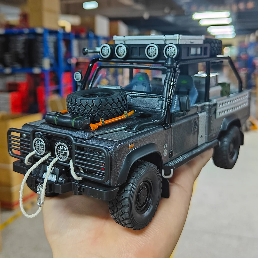 1/24 Land Rover Defender 90 Legierung Druckguss SUV Modellauto Jungen Geburtstagsgeschenk Indoor Home Collection Hobby Ornamente