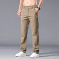 Nuovi pantaloni casual da uomo pantaloni Chino autunnali elasticizzati vestibilità dritta pantaloni da lavoro formali maschili da lavoro pantaloni primaverili moda kaki