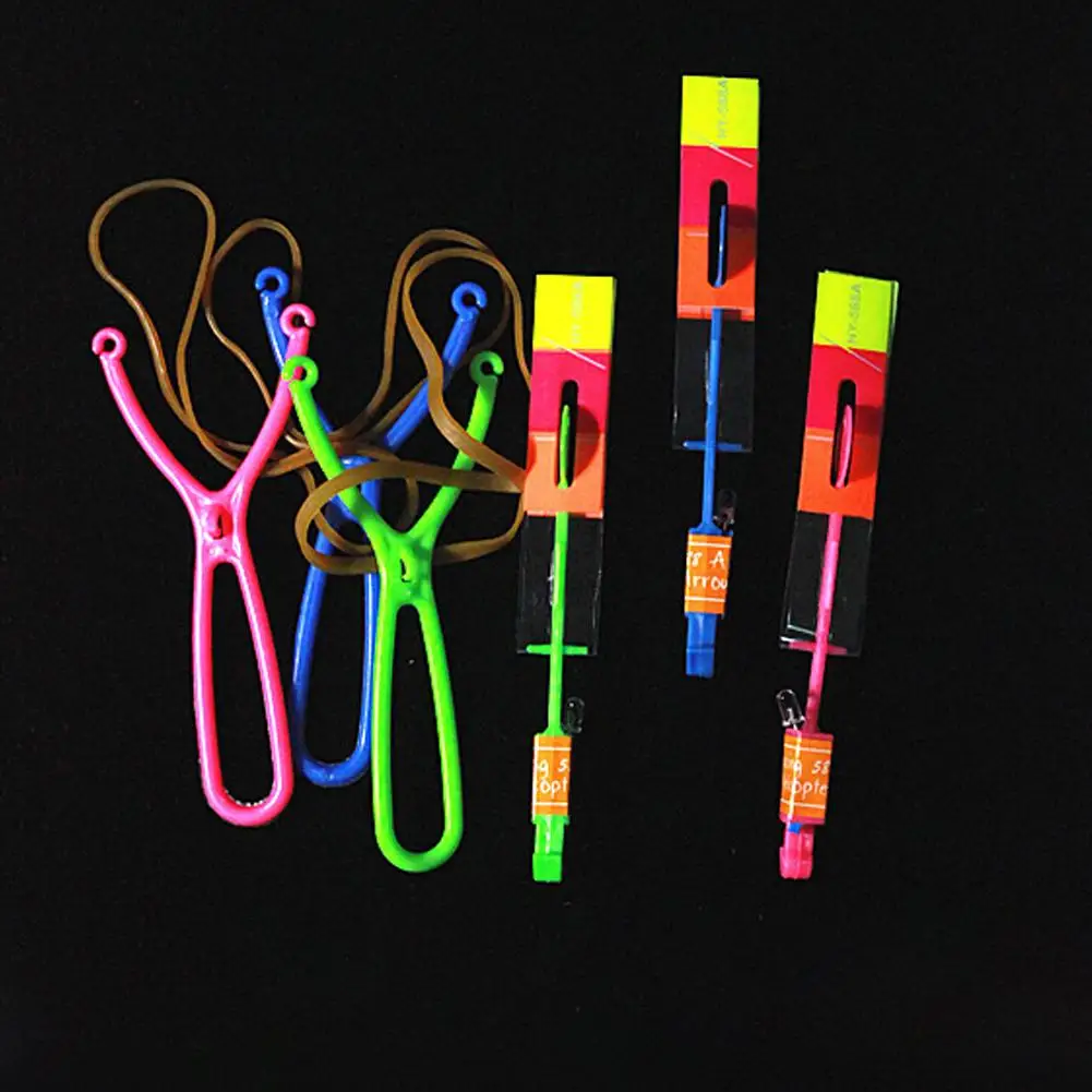10Pcs Lustige Leuchtende Schleuder Fliegen Pfeil LED Leuchten Blinkende Libelle Glow Für Kinder Party Spielzeug Geschenk Farbe Zufällig Image