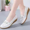Frau Schuhe Atmungsaktive Leder Schuhe Für Frauen Low Heels Casual Zapatos Mujer Elegante Ferse frauen Schuhe Wohnungen Weibliche Schuhe