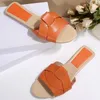 2025 sommer Neue Stil frauen Designer Marke Offene spitze Flache Hausschuhe Gewebt Bequeme frauen Schuhe Casual Hausschuhe frauen Schuhe