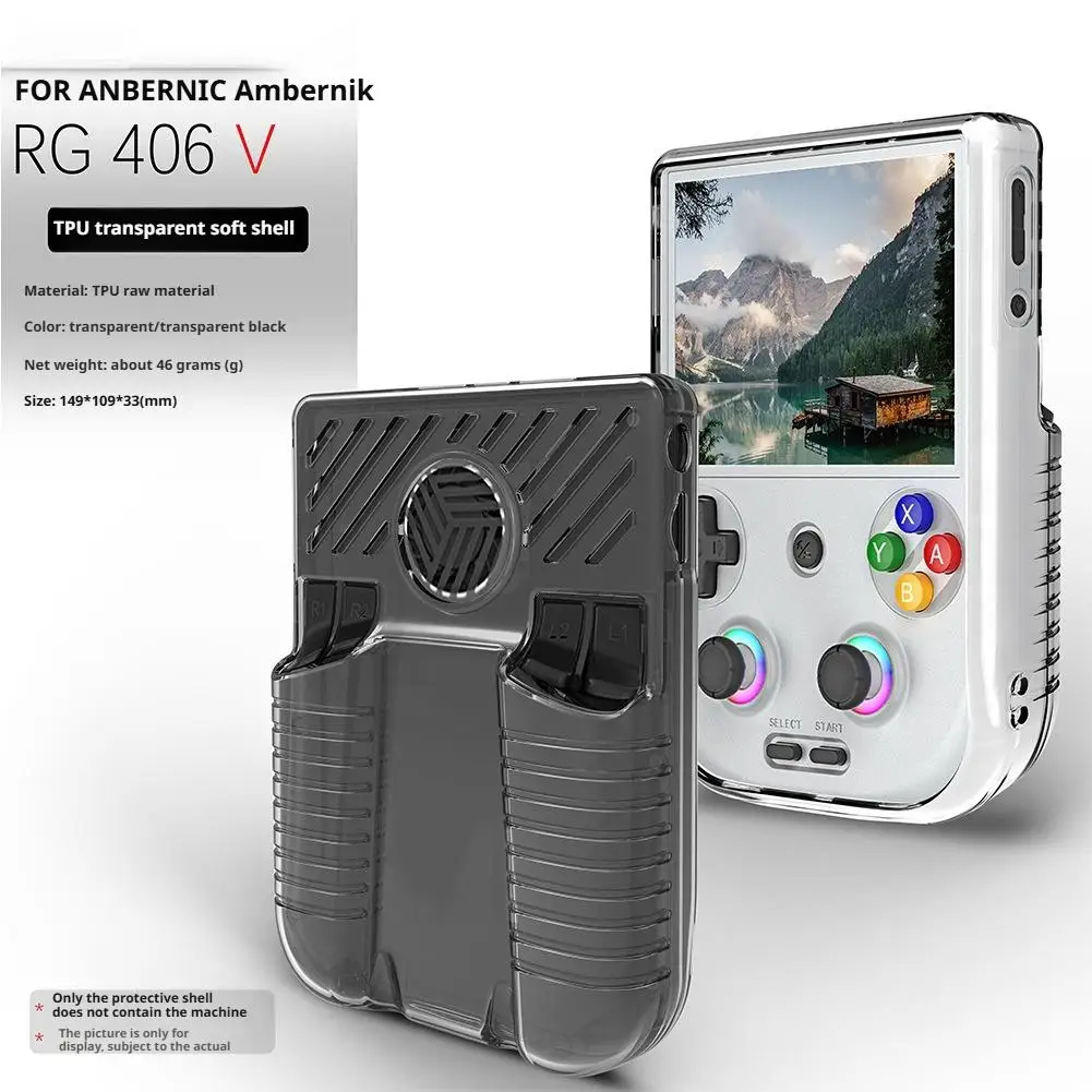 TPU Schutzhülle Für ANBERNIC RG 406V Spielkonsole Zubehör Transparent Anti Herbst Wasserdichte Schutzhülle Für ANBERNI Image