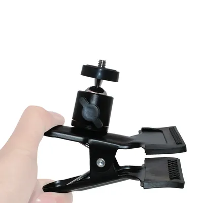 Tripod Camera Mount Clip Spring Tripod Flash Reflector Holder，Screw Ball Head for Studio Backdrop Camera Light Stand DSLR Camera
