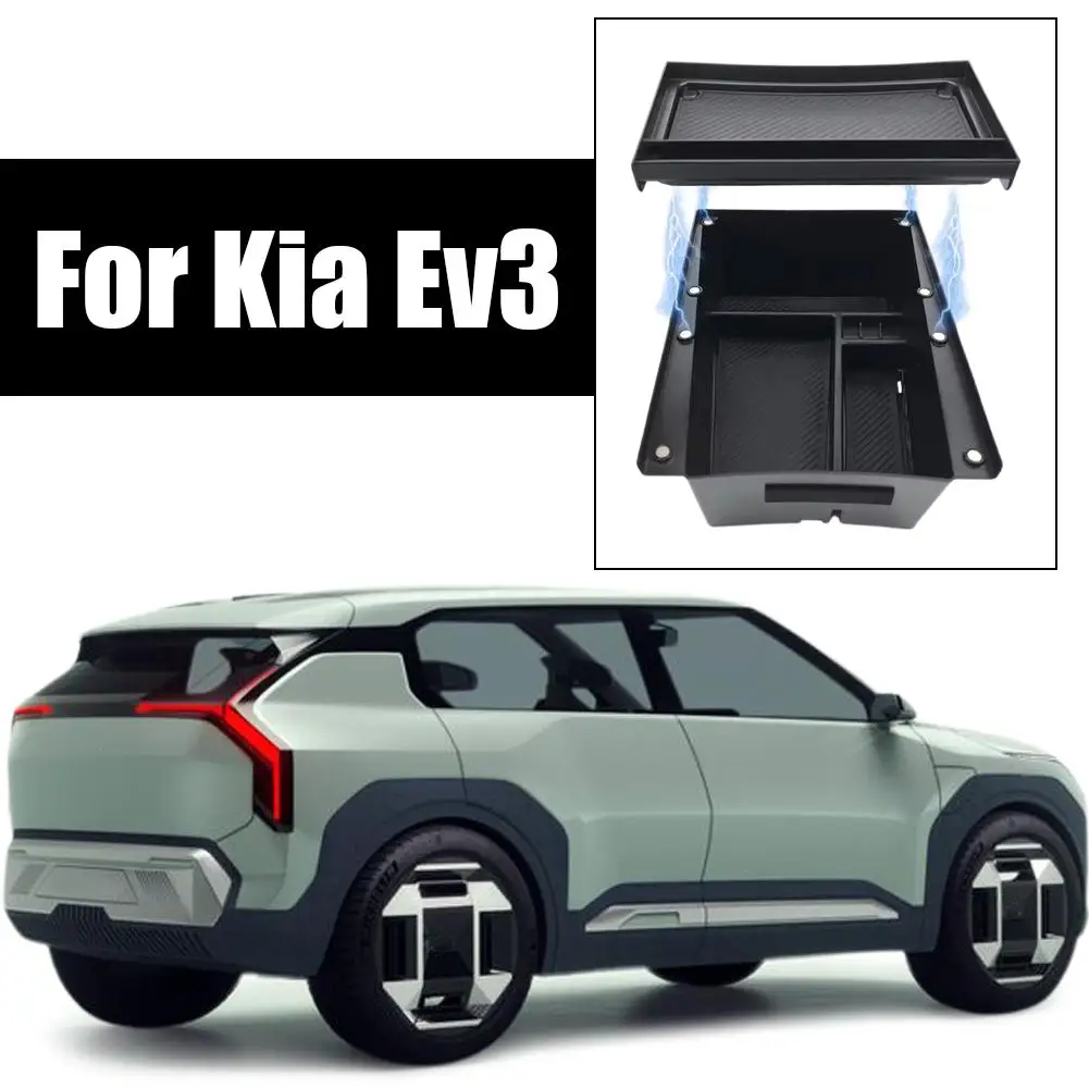 Für Kia EV3 Armlehne Unter Lagerung Box Organizer Halter Tablett Auto Zentrale Karte Münze Verstauen Aufräumen Auto innen Zubehör Image
