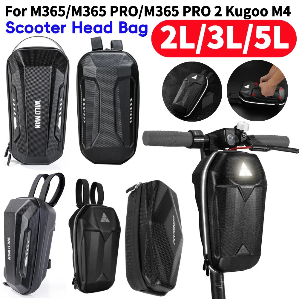 Elektrische Roller Tasche Doppel-reißverschluss Große Kapazität Universelle Wasserdichte Elektrische Roller Lenker Tasche für Kugoo M4 Image