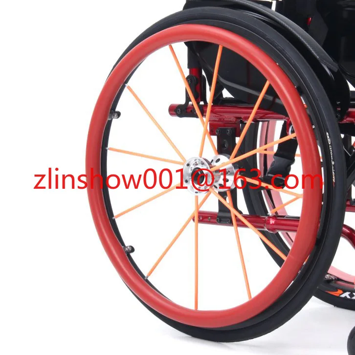 22/24 Zoll Rollstuhl-Schubrandabdeckungen Rutschfeste Griffe Silikon-Handabdeckung Hinterrad-Griffe Zubehör Image