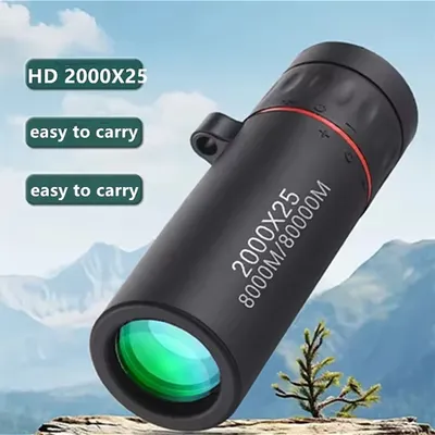 High Magnification HD Monocular Telescope Waterproof Mini Telescope Portable Military Zoom Scope for Travel Hunting