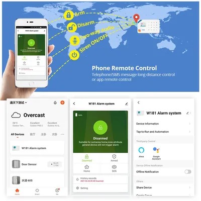 KERUI Wireless Home Security Kit 4G/WIFI Alarmsystem W184 GSM Alarm Panel Smart Home Geräte