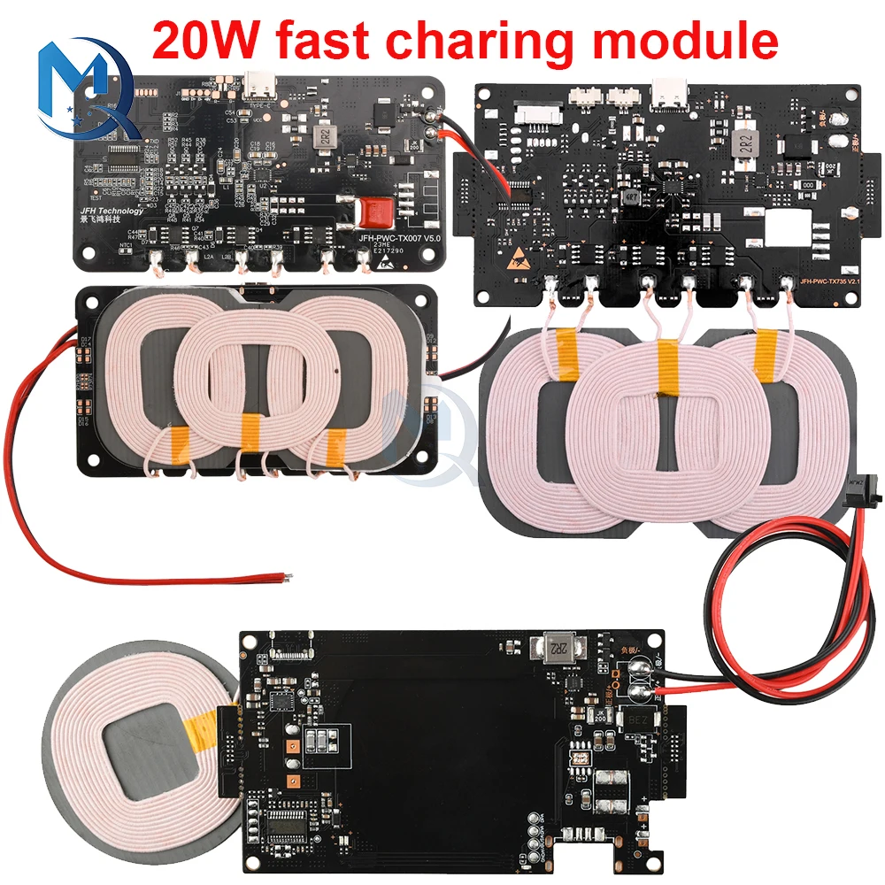 DC 7-32V 20W High-Power Car Wireless Charging Module TX735 TX007 for Smartphone Wireless Charging Bottle Car Modification