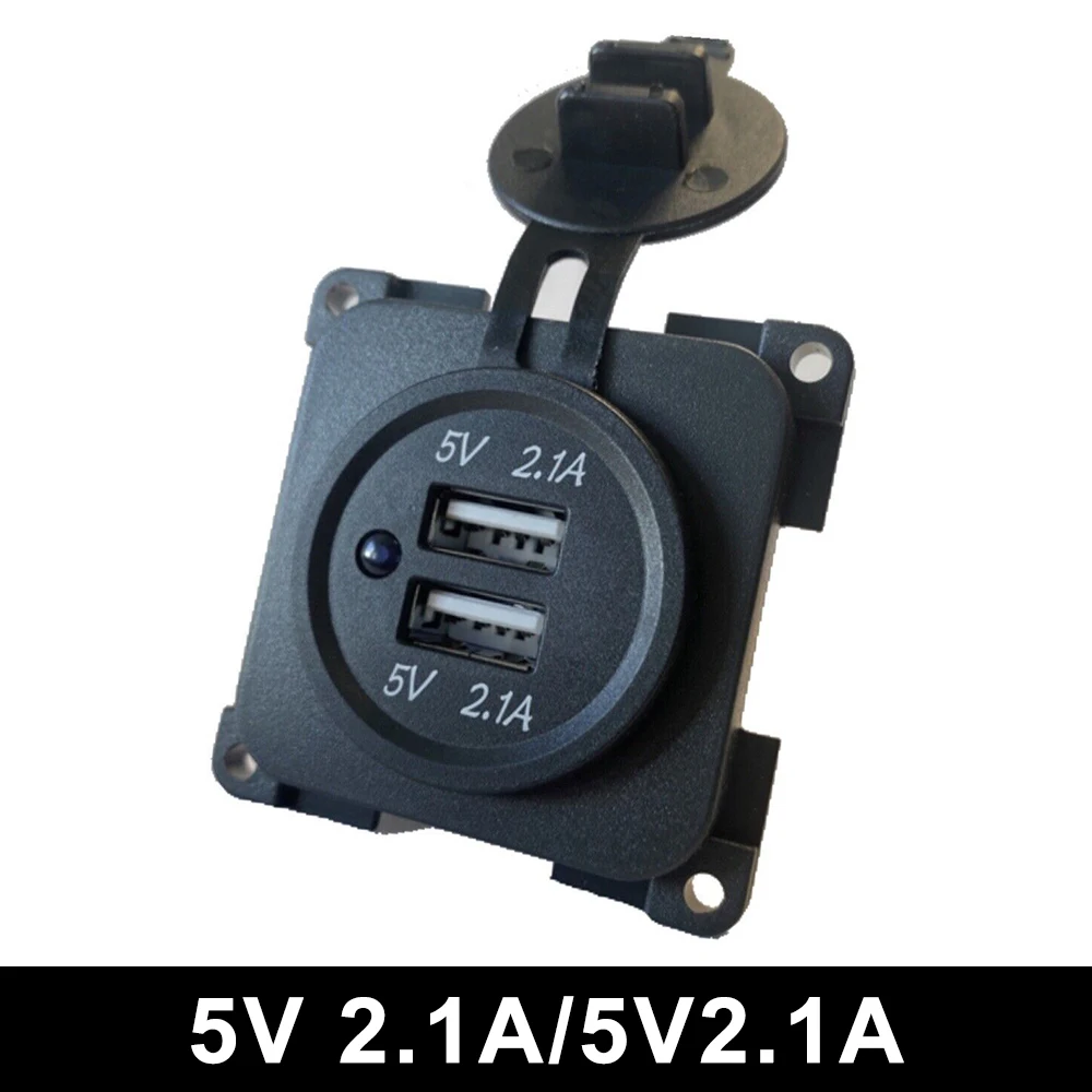 12 V CBE C-Line Dual Double USB Socket Module Ladegerät Campervan Caravan Wohnmobil Image