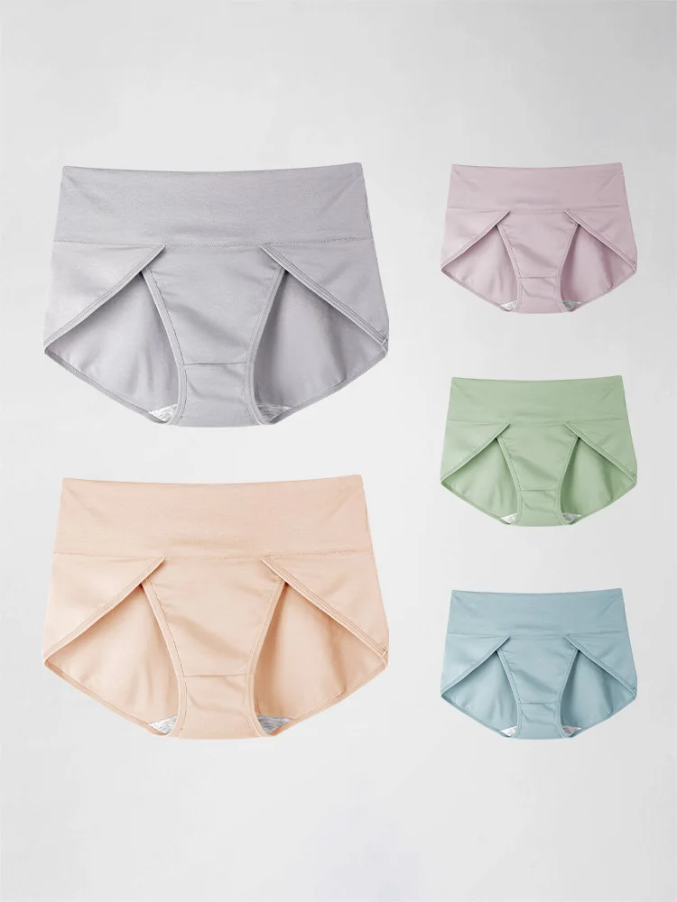 3 Stück Unterwäsche aus reiner Baumwolle, sommerliche, dünne, atmungsaktive und hautfreundliche Damen-Dreiecksshorts aus reiner Baumwolle Image