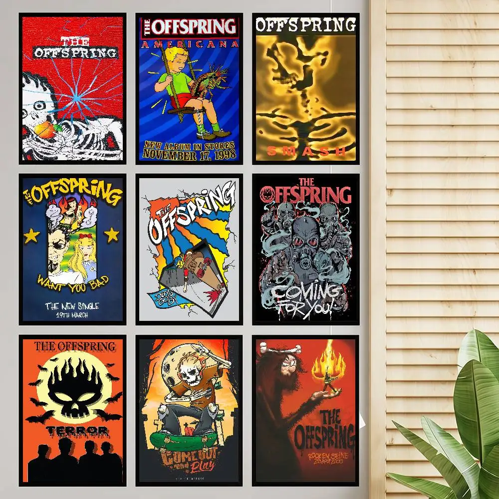 Pop Punk Band T-The Offsprings DIY Sticky Poster Whitepaper Prints Poster Kunstwerk Nordic Home Decor