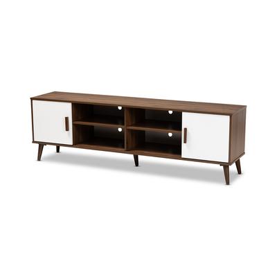 Baxton Studio Quinn Two-Tone 2-Door Tv Stand