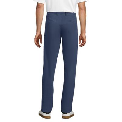 Stretch Chinos, Slim Fit, Men, size: 38 34, regular, Blue, Cotton/Cotton-blend, by Lands' End