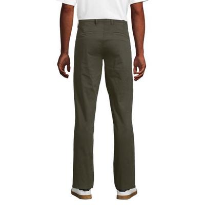 Stretch Chinos, Slim Fit, Men, size: 30 30, regular, Green, Cotton/Cotton-blend, by Lands' End