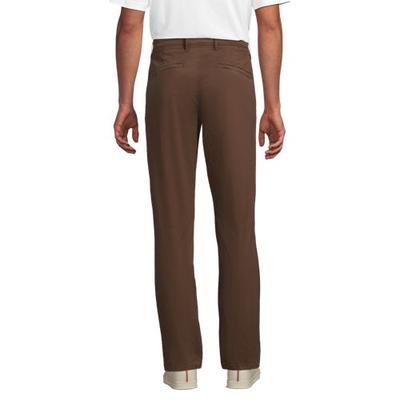 Stretch Chinos, Slim Fit, Men, size: 32 32, regular, Brown, Cotton/Cotton-blend, by Lands' End