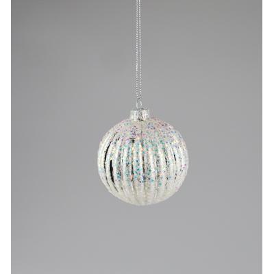 Weihnachtsbaumkugel AM DESIGN "aus Glas, Ø: 8 cm", silber, Ø:8cm, Glas, Weihnachtsbaumkugeln, 6er Set Image