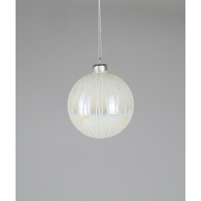 Weihnachtsbaumkugel AM DESIGN "aus Glas, Ø: 8 cm", weiß, Ø:8cm, Glas, Weihnachtsbaumkugeln, 6er Set Image