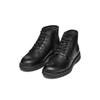 Winterboots GEOX "U POVE", Herren, Gr. 42, schwarz, Glattleder, Veloursleder, casual, Schuhe, Budapester, Businessschuh mit Warmfutter, Größenschablone zum Download