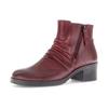 Stiefelette GABOR "TUNIS", Damen, Gr. 43, rot (dunkelrot), Glattleder, unifarben, klassisch, Schuhe, Blockabsatz, Ankleboots, Zierreißverschluss außen, Weite G (=weit)