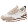Slip-On Sneaker MARC O'POLO "BJORNA", Damen, Gr. 37, weiß (sanftes weiß, hellbeige), Veloursleder, Textil, Polyester, sportlich, Schuhe, Halbschuh, Freizeitsneaker, Profilsohle, mit Memory Foam-Ausstattung