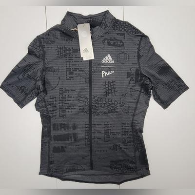 Adidas Tops | Adidas X Parley Short Sleeve Cycling Jersey Women Sz S Gray Black Reflective New | Color: Black | Size: S
