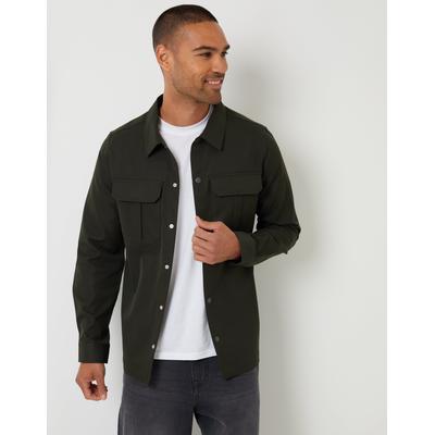 Forest Green Cargo Pocket Shacket