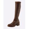 Stiefel HEINE, Damen, Gr. 40, braun (cognac), Textil, modisch, Schuhe