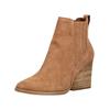 High-Heel-Stiefelette TOMS "TOMS Stiefelette Leder/Textil", Damen, Gr. 40, braun, Leder, Textil, elegant, Schuhe