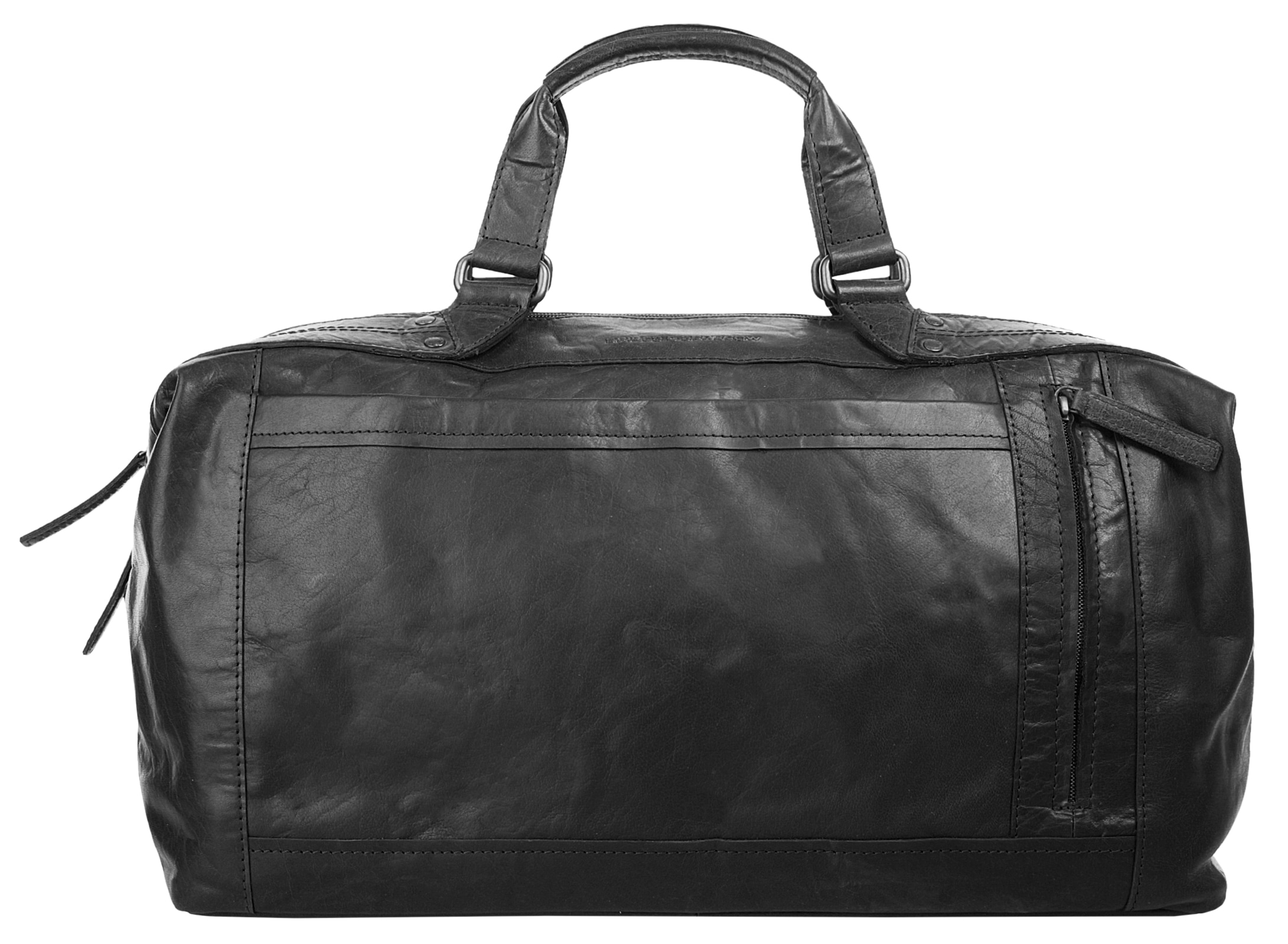 Reisetasche SPIKES & SPARROW, Damen, Gr. B/H/T: 45cm x 31cm x 22cm onesize, schwarz, Leder, vintage, Taschen Reisetasche, echt Leder