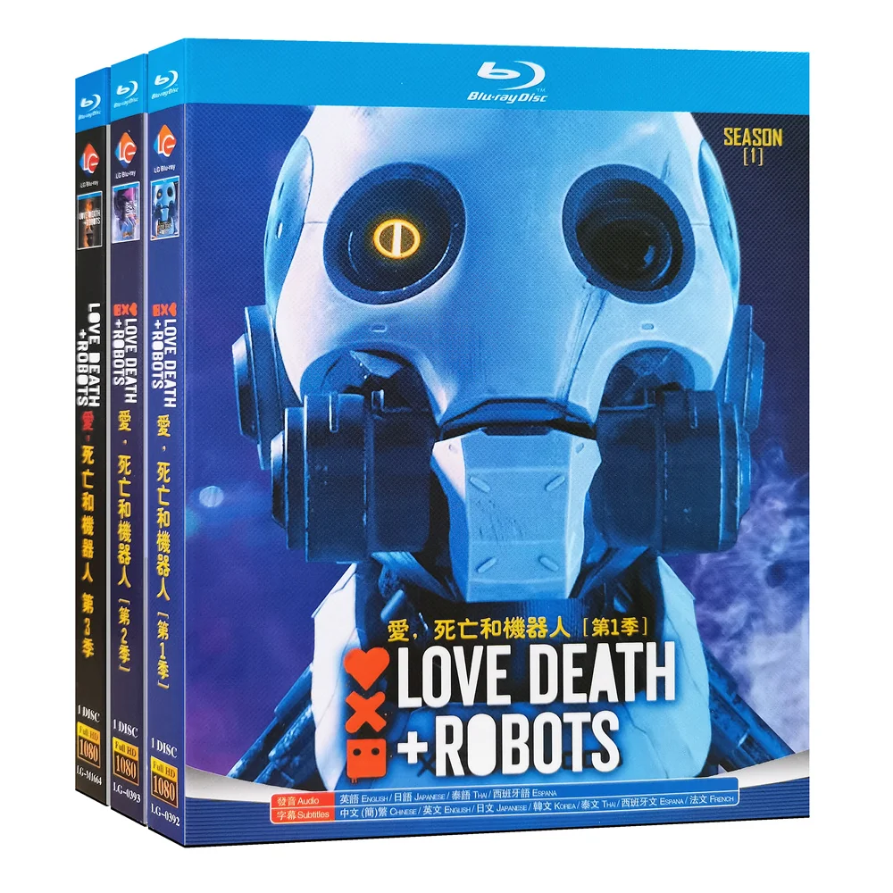 Blu ray Drame européen et américain Amour, Mort et Robots Saison 1-3 Saison 1-35 Collection complète BD Disc Anglais