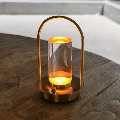 Portable Metal Table Lamp for Outdoor Indoor 3 Colors Cordless Table Lamp Rechargeable Dimmable Battery Powered Small Desk Lamps, Lantern Lamps for Patio Bedroom Restaurant Bar Camping