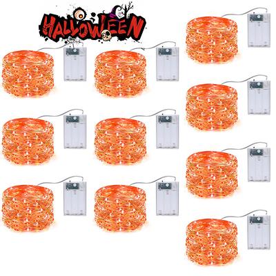 10 Pcs 5M/16.4FT 50LED Beads Fairy String Lights Halloween Christmas Wedding Valentine's Day Party Indoor and Outdoor Atmosphere Decoration Light String AAA Battery Box Timer Function