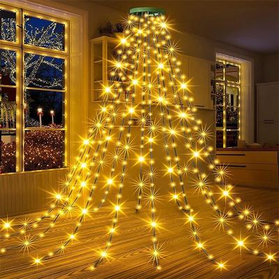 Christmas Tree Lights, LED Christmas Lights with 8 Light Modes, Outdoor Christmas Light with Timing Function for Christmas Decorations
