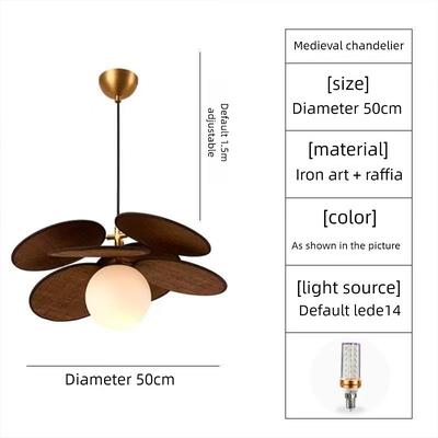 LED Pendant Light 1/3-Light Glass Rattan Chandelier Light Modern Gold Chandeliers Pendant Light Fixture Vintage Globe Ball Ceiling Flush Mount Light Fixture 110-240V110-265V