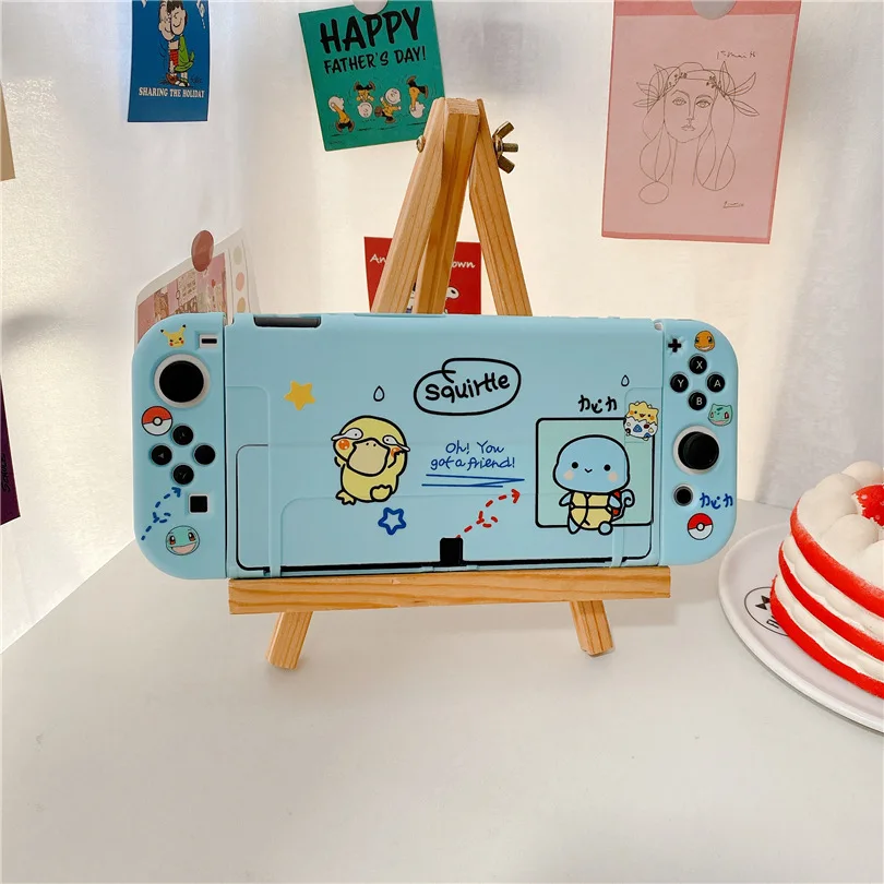Pokemon Squirtle Soft Case Dock Station Abdeckung Schutzhülle Für Nintendo Schalter Oled Konsole Kristall Schutz Haut Image