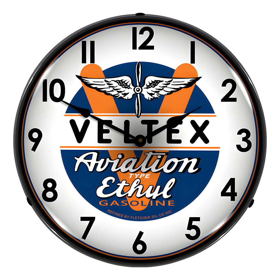Collectable Sign and Clock Veltex Aviation Ethul Backlit Wall Clock