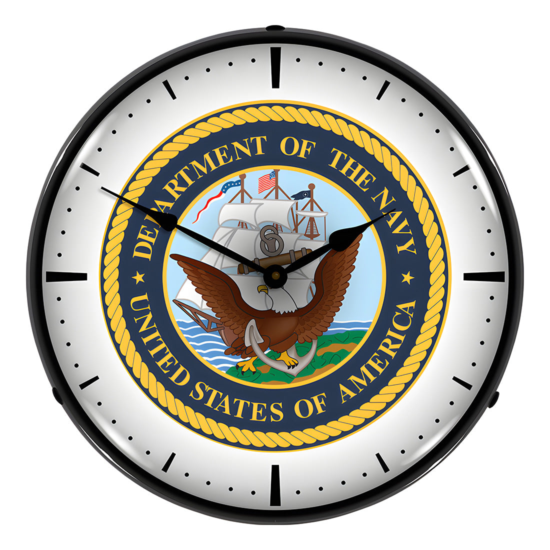 Collectable Sign and Clock US Navy Backlit Wall Clock