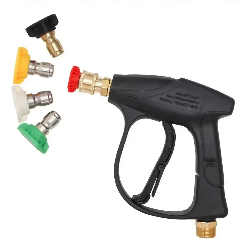 150 Bar Hochdruck-Autowaschpistole, Aluminiumkern, Schnellkupplung mit 5 Lüfterdüsen für die automatische Reinigung Image